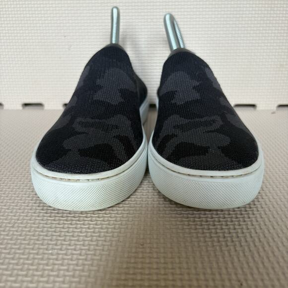 Rothy’s The Original Slip On Sneaker Women’s Size 7 Black Grey Camo Knit Comfort - Picture 3 of 9
